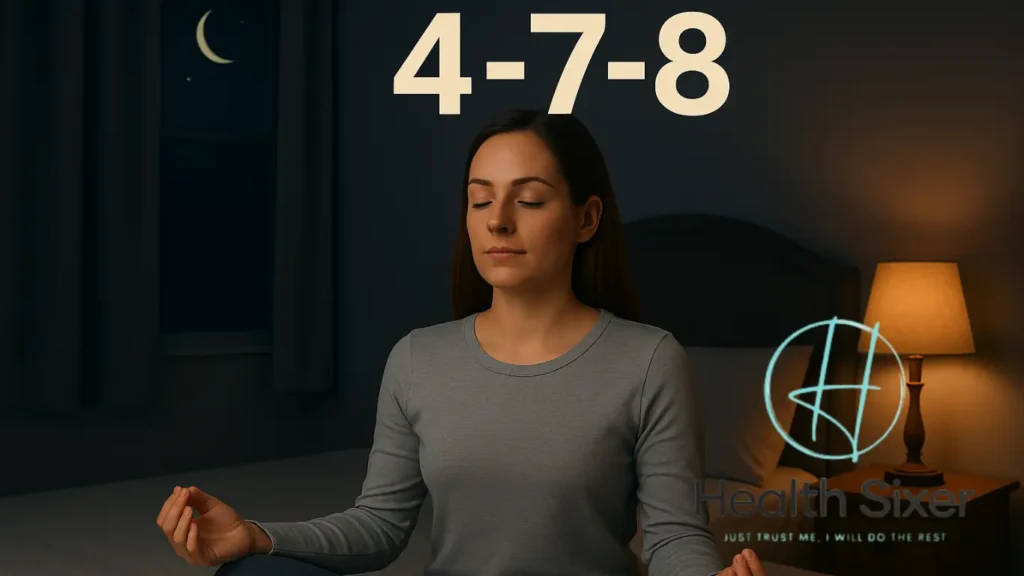 Deep breathing and meditation helps to fall asleep fast.