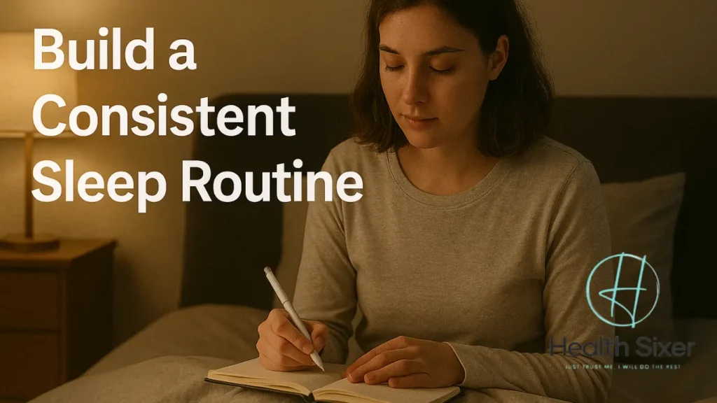 girl is building a sleep meditation routine before going to bed
