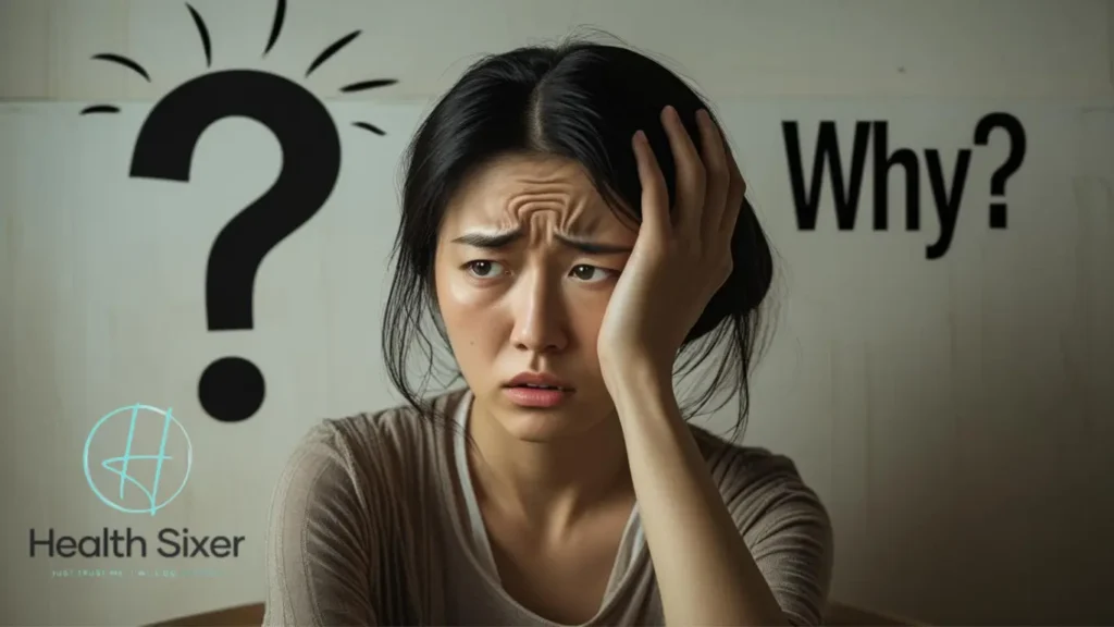 girl is stressed to get rid of dandruff permanently